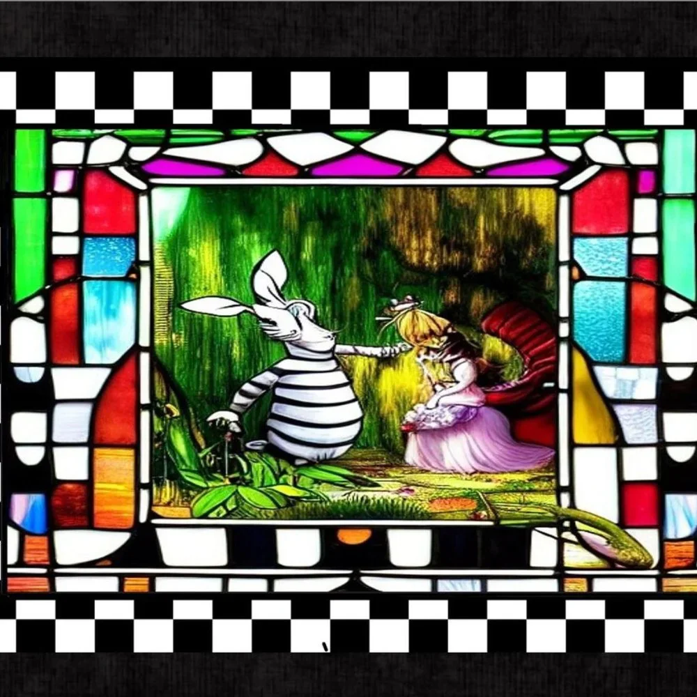 Alice in Wonderland Decor 2027 Calendar Whimsical Checked Decor Fantasy Decor